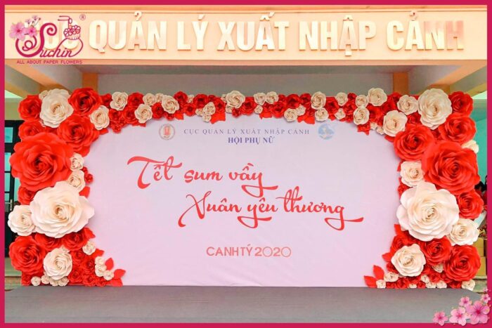 backdrop sự kiện đón Tết